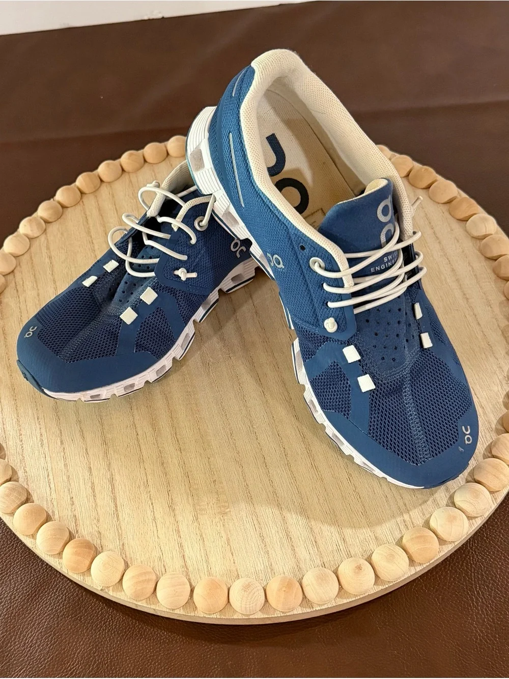 On Cloud 5 Denim White Running Shoes Women’s 7.5 EU 38.5 Swiss Engineering